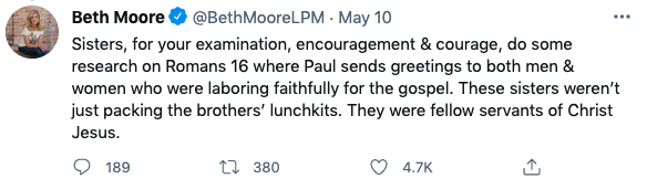 Beth Moore Tweet